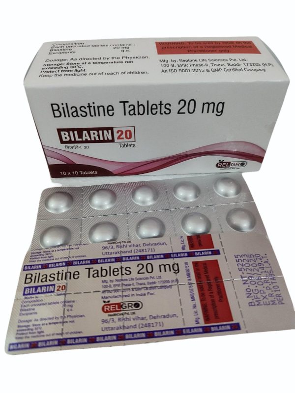 BILASTINE 20MG TABS 100'S